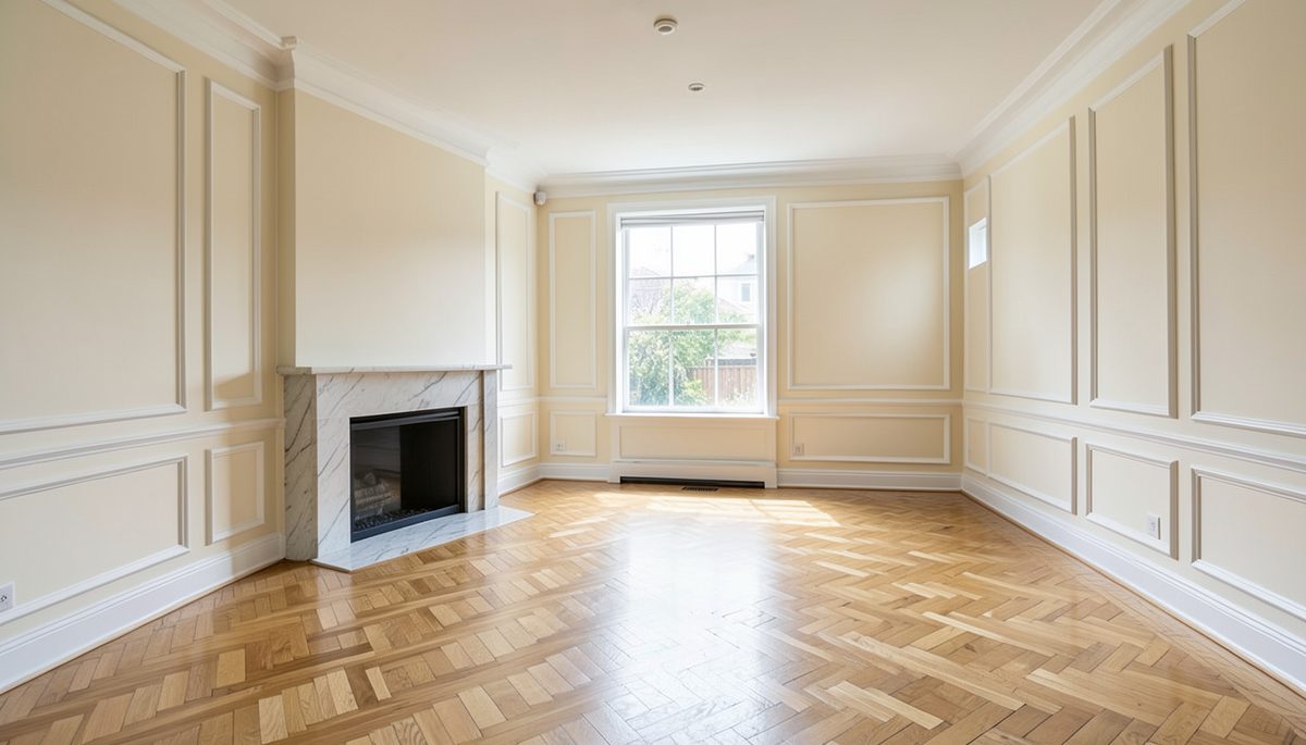 Modern South Melbourne living room with fresh neutral paint, bright natural light, and clean white walls — ideal pre-sale presentation