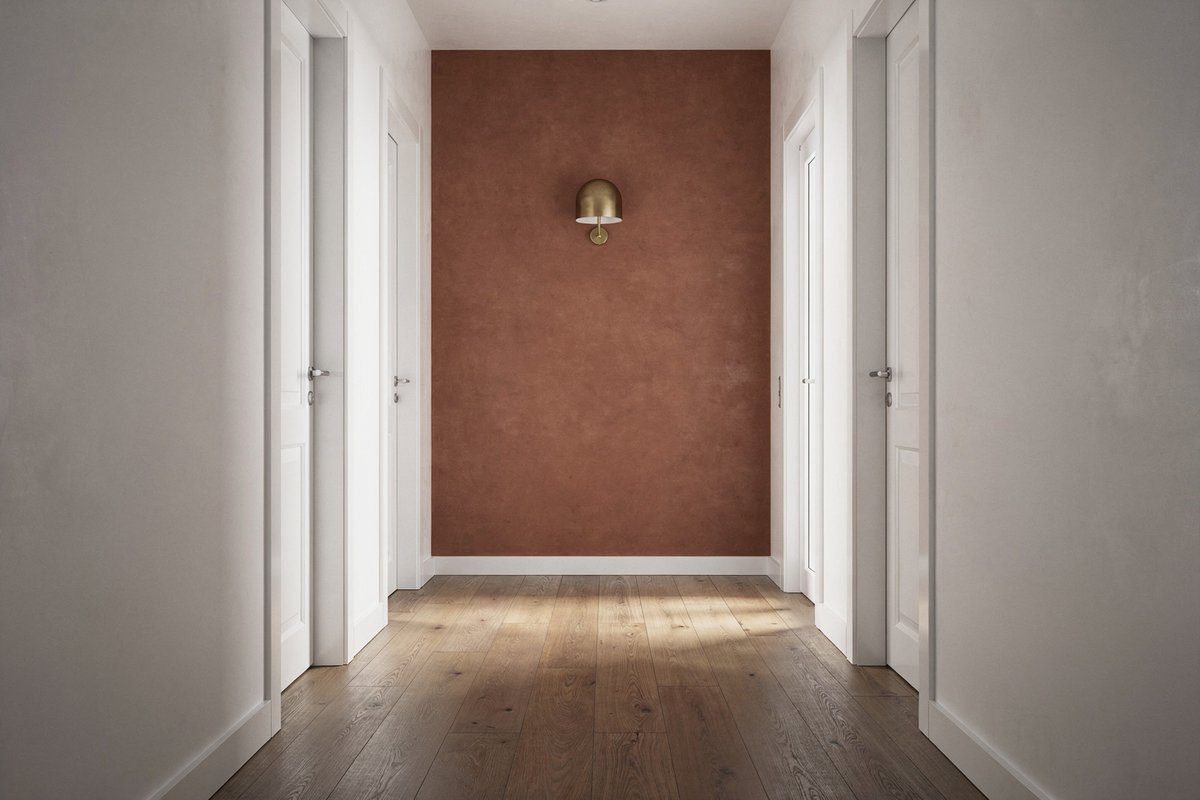 Freshly painted heritage hallway interior in a Williamstown period home showing detailed trim and timber work