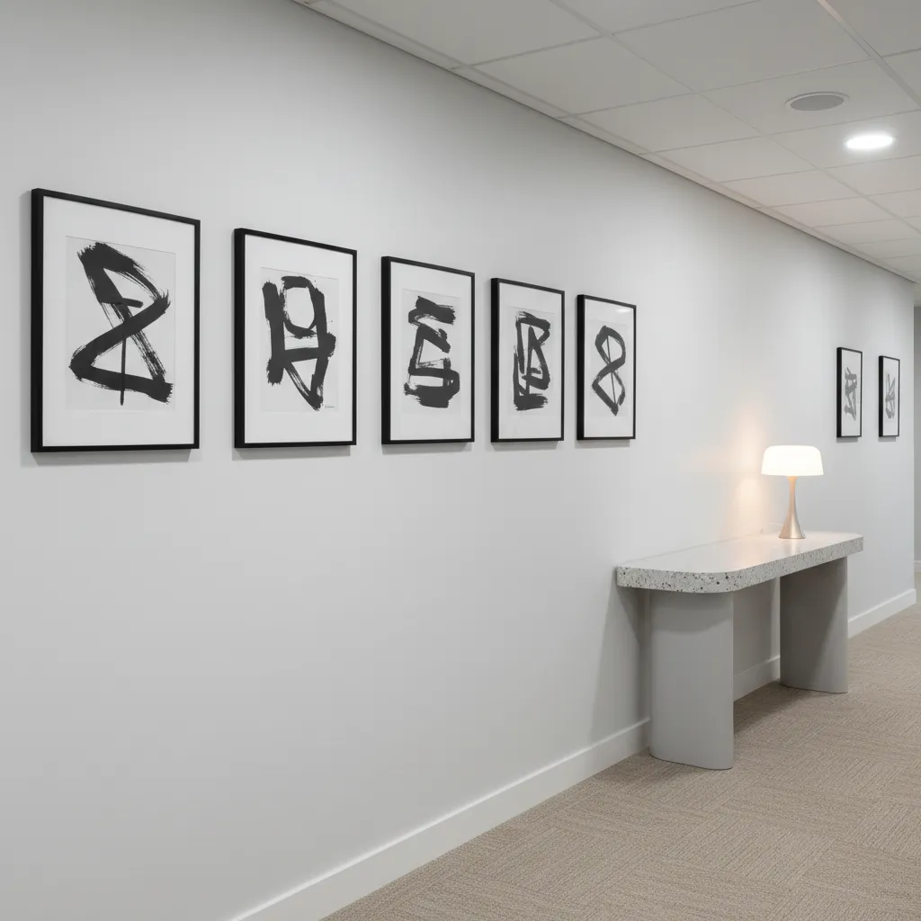 Office painters Melbourne — Modernize Solutions painting a commercial office hallway