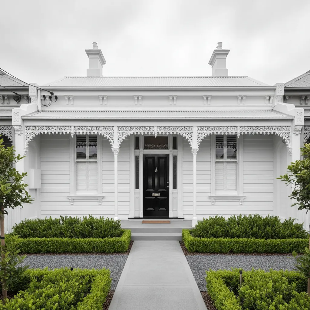 Weatherboard house painting Melbourne — close-up of professional preparation work